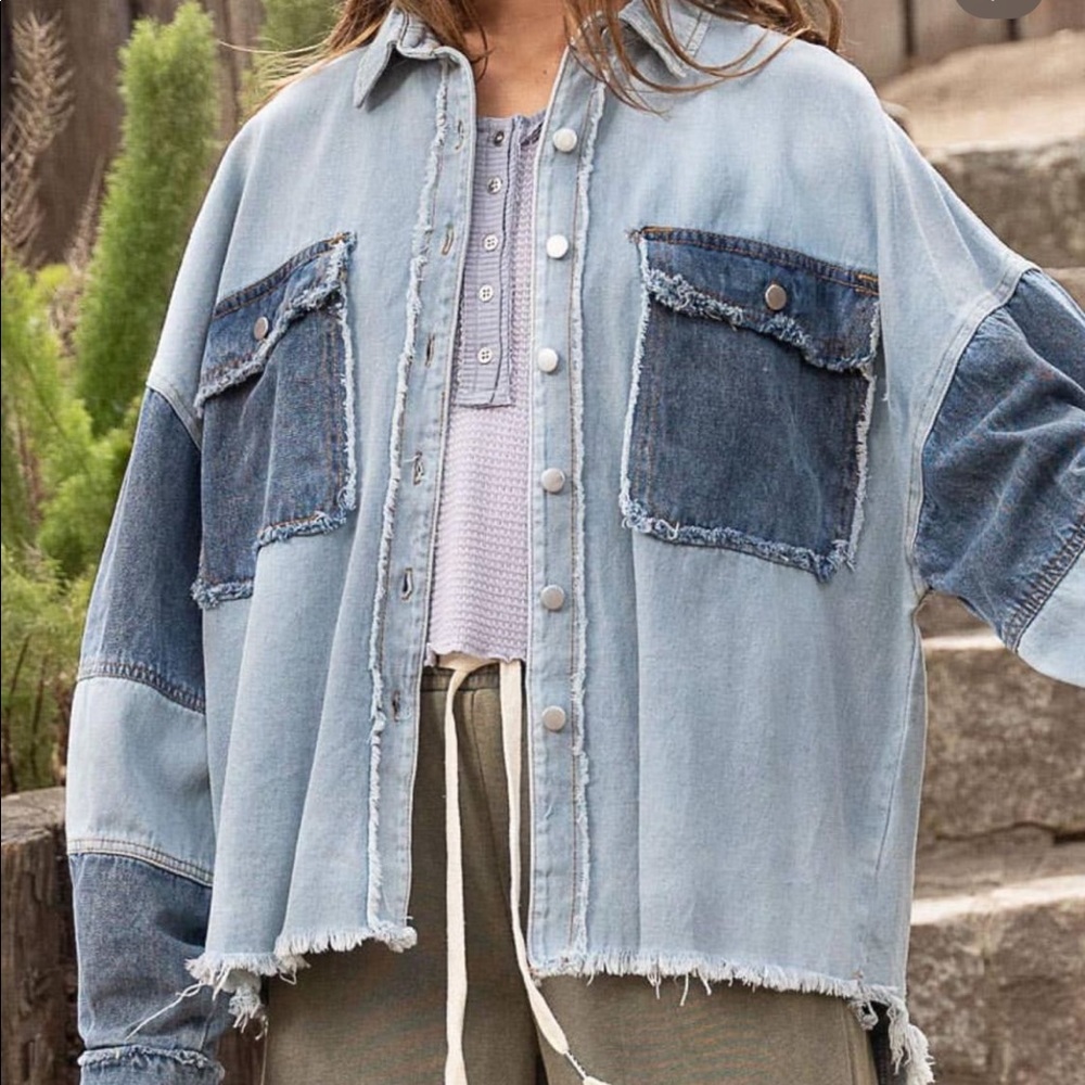 Boyfriend Fit Jean Shacket